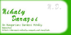 mihaly darazsi business card