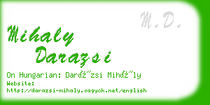 mihaly darazsi business card